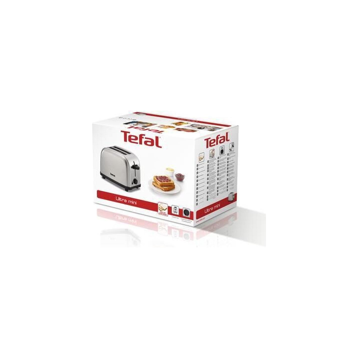 Tefal | Ultra Mini TT330D | Toaster | Power 700 W | Number of slots 2 | Stainless steel | Housing material Stainless steel