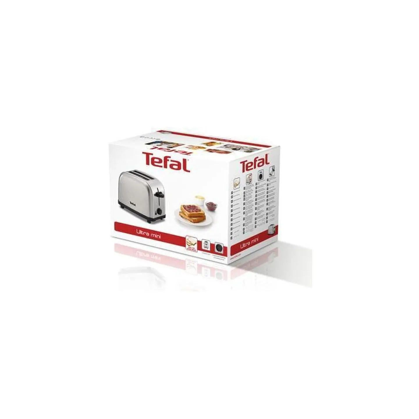 Tefal | Ultra Mini TT330D | Toaster | Power 700 W | Number of slots 2 | Stainless steel | Housing material Stainless steel