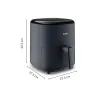 Tefal | Air Fryer | EY245B10 Easy Fry Max | Power 1500 W | Capacity 5 L | Dark Gray