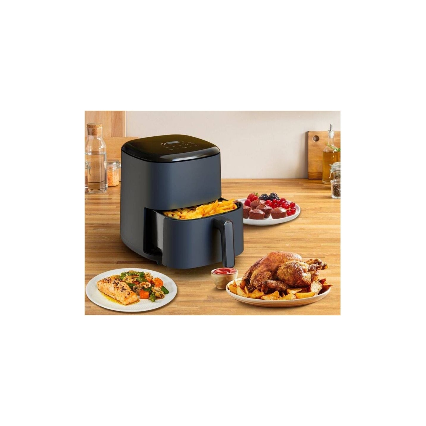 Tefal | Air Fryer | EY245B10 Easy Fry Max | Power 1500 W | Capacity 5 L | Dark Gray
