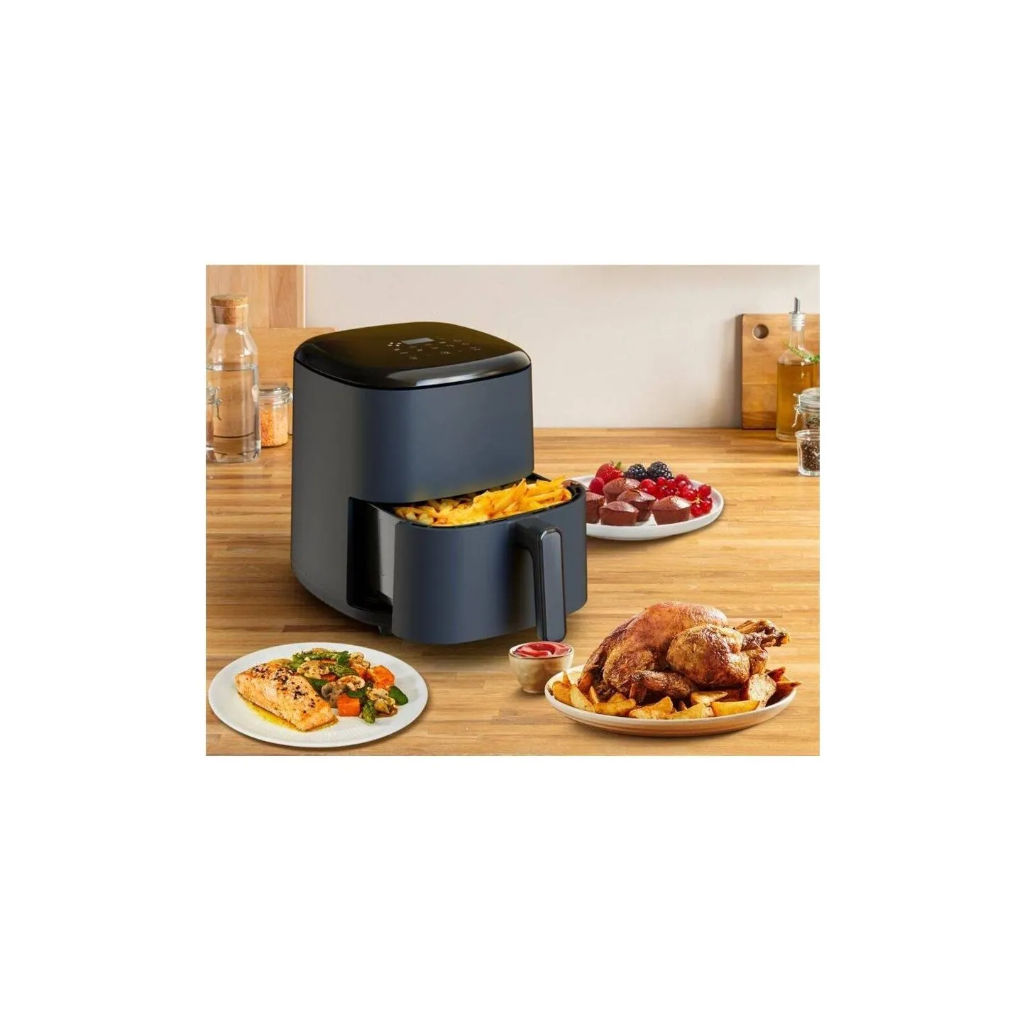 Tefal | Air Fryer | EY245B10 Easy Fry Max | Power 1500 W | Capacity 5 L | Dark Gray