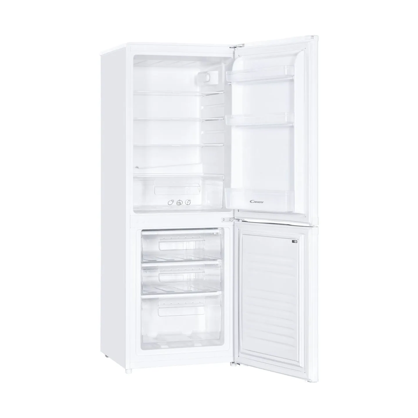 Candy | Refrigerator | CHCS 514EW | Energy efficiency class E | Free standing | Combi | Height 151 cm | Fridge net capacity 138 