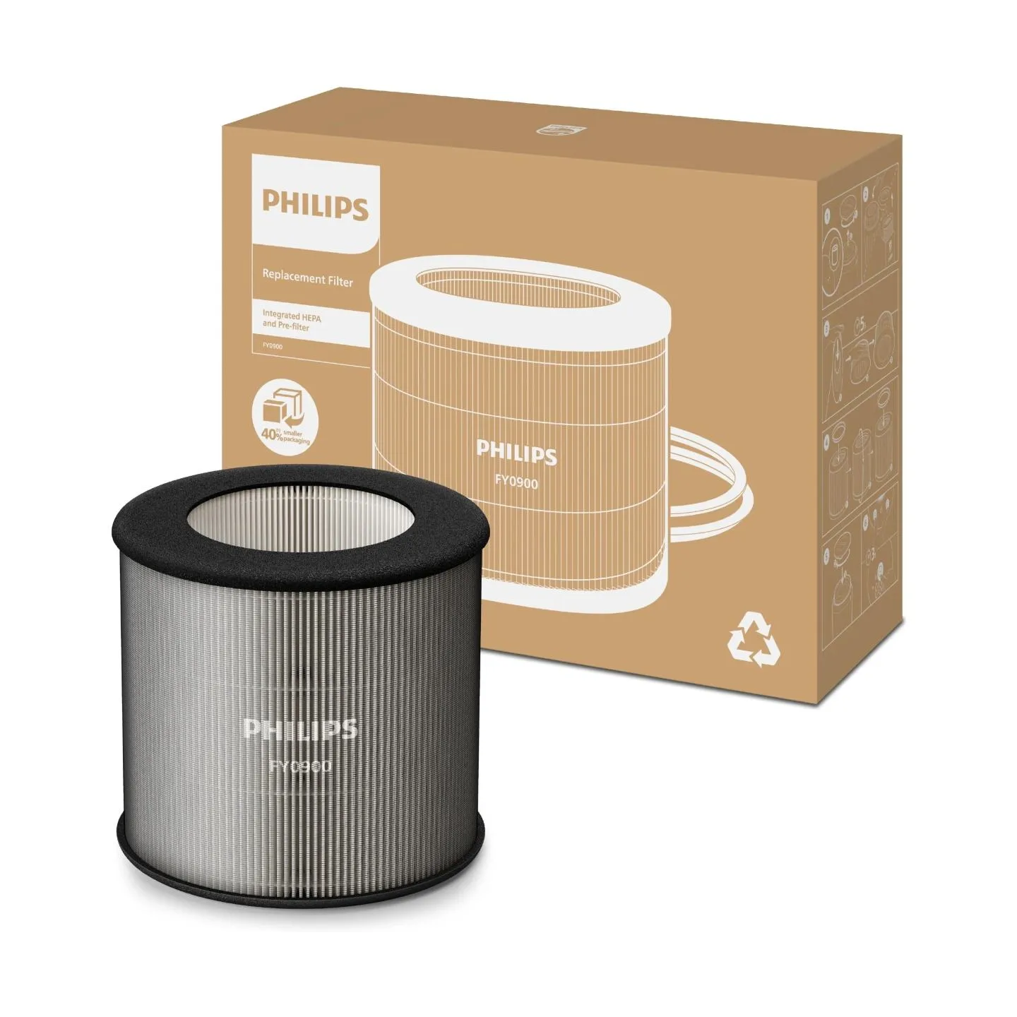 Philips Air purifier 900 and 800 Series HEPA NanoProtect filter FY0900/30 / FY0900/30