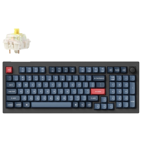 Keychron V5 Max RGB - US Layout - Hot-Swappable Gateron Jupiter Banana Wireless Keyboard / V5M-D4