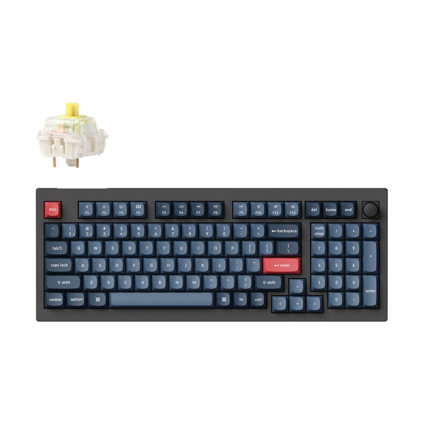 Keychron V5 Max RGB - US Layout - Hot-Swappable Gateron Jupiter Banana Wireless Keyboard / V5M-D4