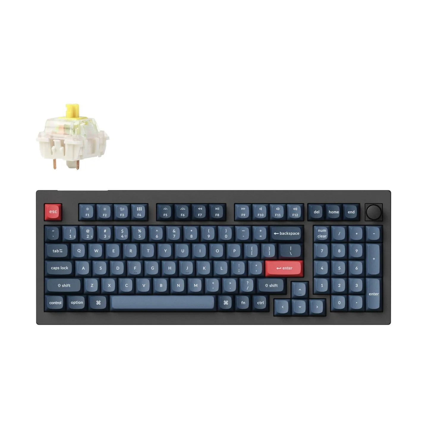 Keychron V5 Max RGB - US Layout - Hot-Swappable Gateron Jupiter Banana Wireless Keyboard / V5M-D4