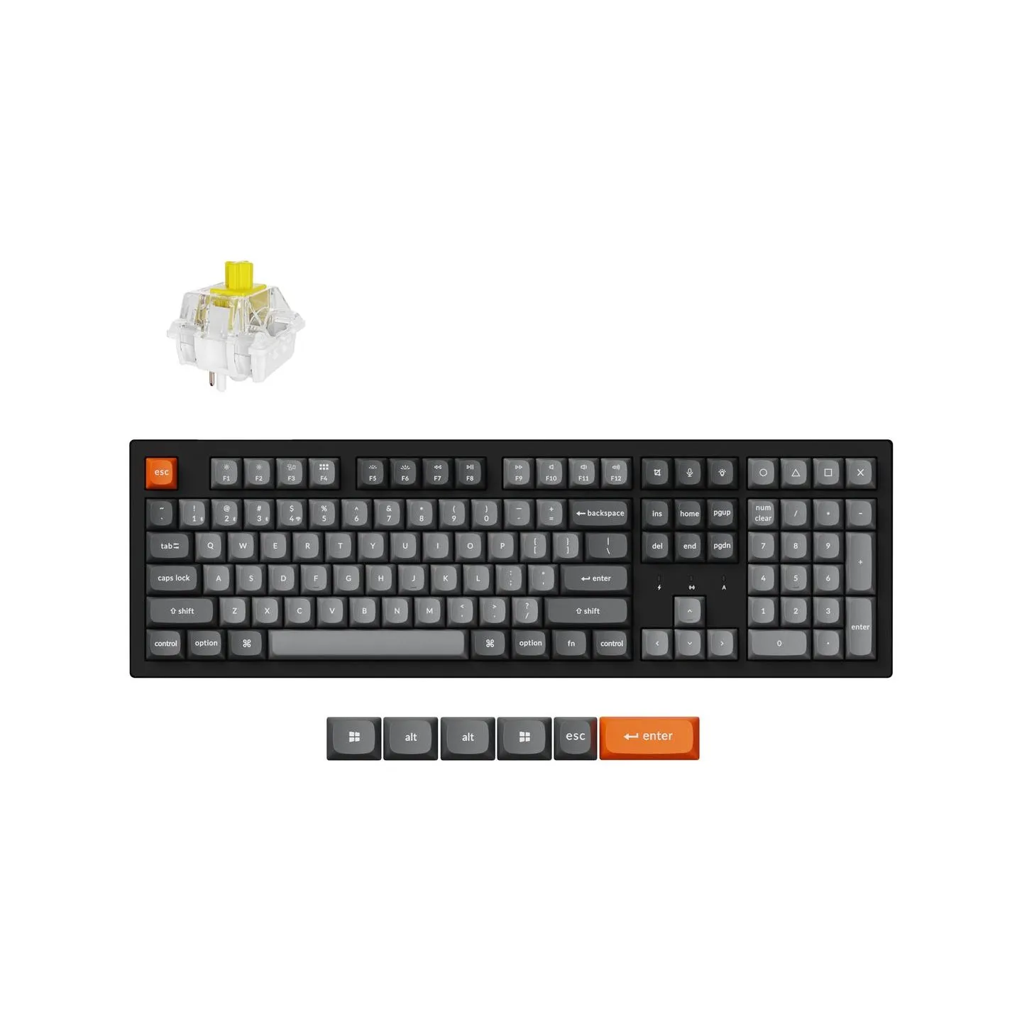 Keychron K10 Max RGB - US Layout - Hot-Swappable Super Banana Wireless Keyboard / K10M-H4