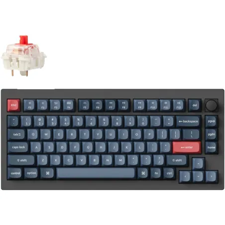 Keychron V1 Max RGB - US Layout - Hot-Swappable Gateron Jupiter Red Wireless Keyboard / V1M-D1