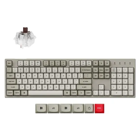 Keychron C2 Pro 8K - US Layout - Hot-Swappable Gateron Brown - Retro Keyboard / C2PX-M3