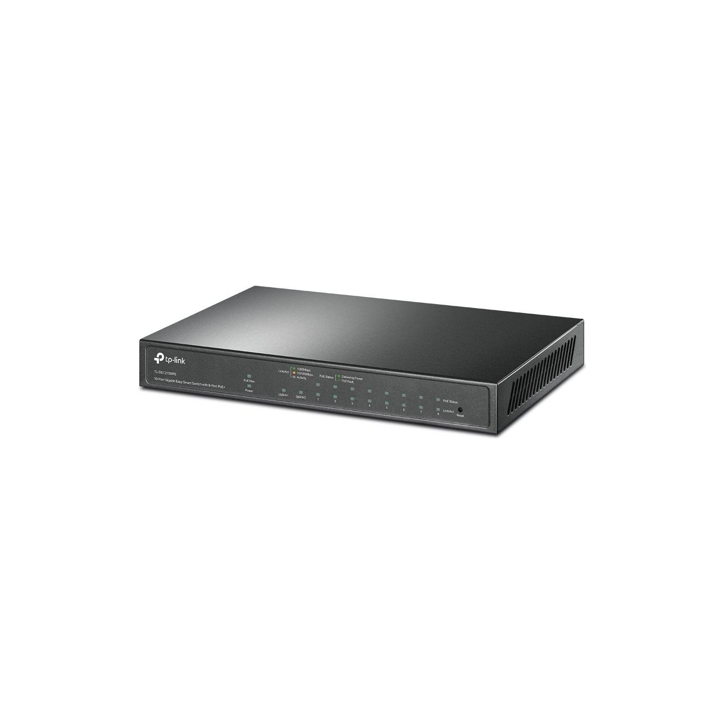 Tp-Link | 10-Port Gigabit Easy Smart Switch with 8-Port PoE+ | TL-SG1210MPE | Web managed | Desktop | Power supply type External