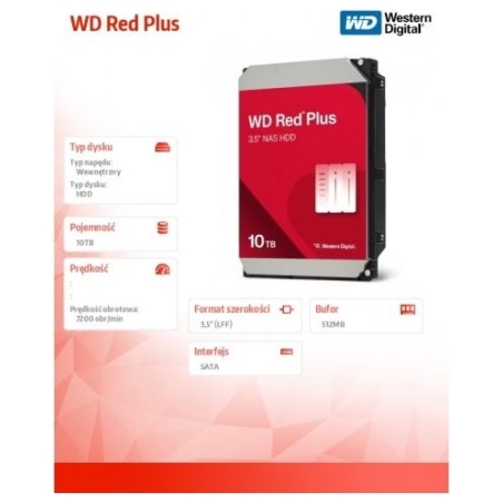 WD Red Plus 10TB SATA 6Gb/s 3.5inch HDD