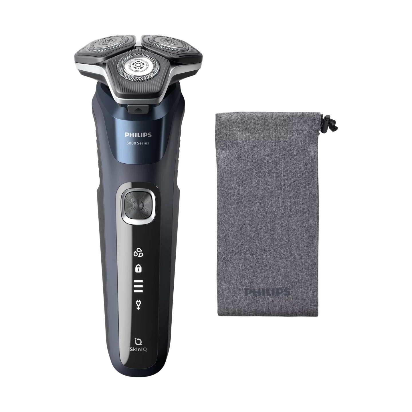 Philips Series 5000 wet and dry electric shaver S5885/10, SkinIQ, SteelPrecision blades, 360-D flexible heads, PowerAdapt Sensor