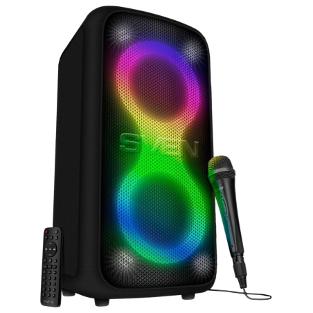 Sven 2.0 portable speaker SVEN PS-960, black, power output 2x80W (RMS), TWS, Bluetooth, FM, USB, LED-display, lithium battery