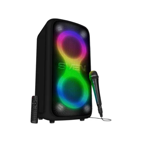 Sven 2.0 portable speaker SVEN PS-960, black, power output 2x80W (RMS), TWS, Bluetooth, FM, USB, LED-display, lithium battery