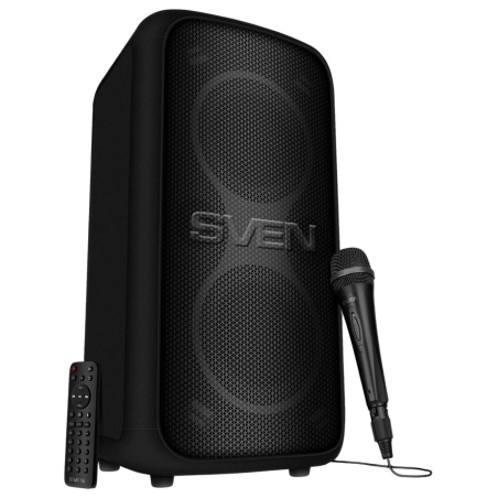 Sven 2.0 portable speaker SVEN PS-960, black, power output 2x80W (RMS), TWS, Bluetooth, FM, USB, LED-display, lithium battery
