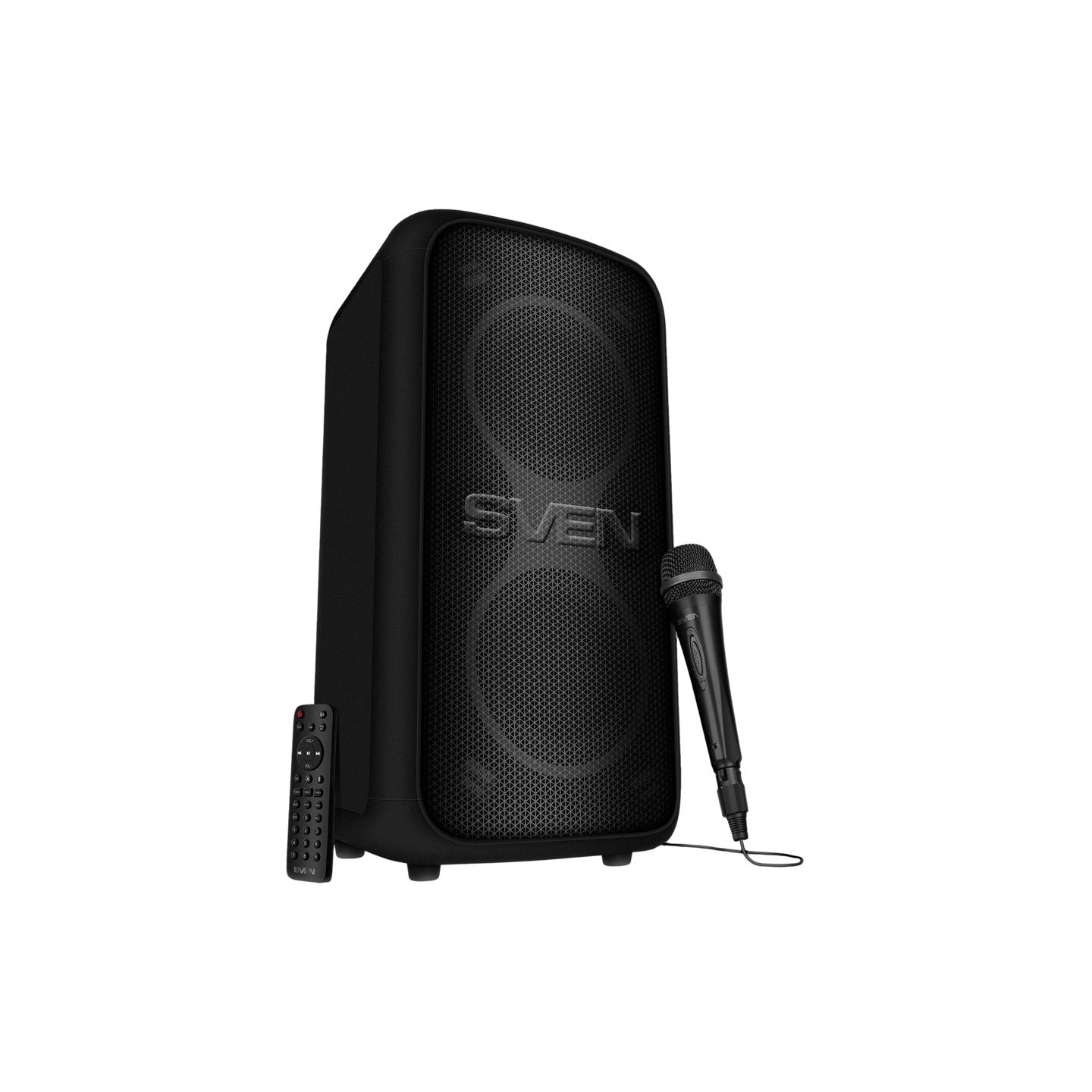Sven 2.0 portable speaker SVEN PS-960, black, power output 2x80W (RMS), TWS, Bluetooth, FM, USB, LED-display, lithium battery