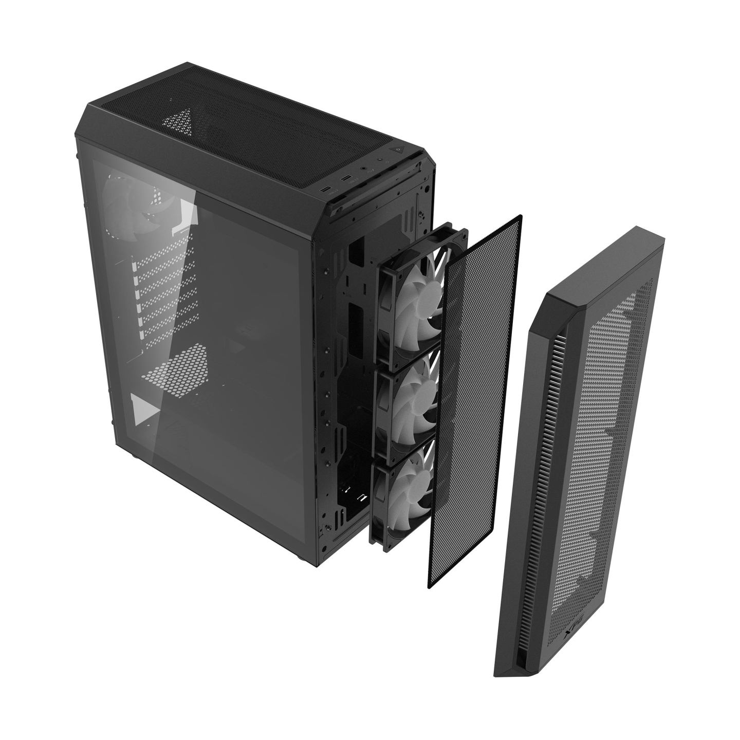 A-Data Case|ADATA|VALOR AIR PLUS MID|MidiTower|Case product features Transparent panel|ATX|MicroATX|MiniITX|Colour Black|VALORAI