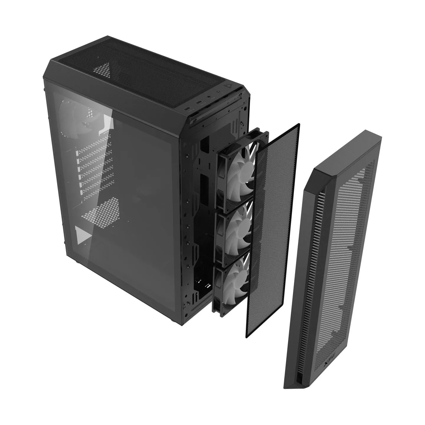 A-Data Case|ADATA|VALOR AIR PLUS MID|MidiTower|Case product features Transparent panel|ATX|MicroATX|MiniITX|Colour Black|VALORAI