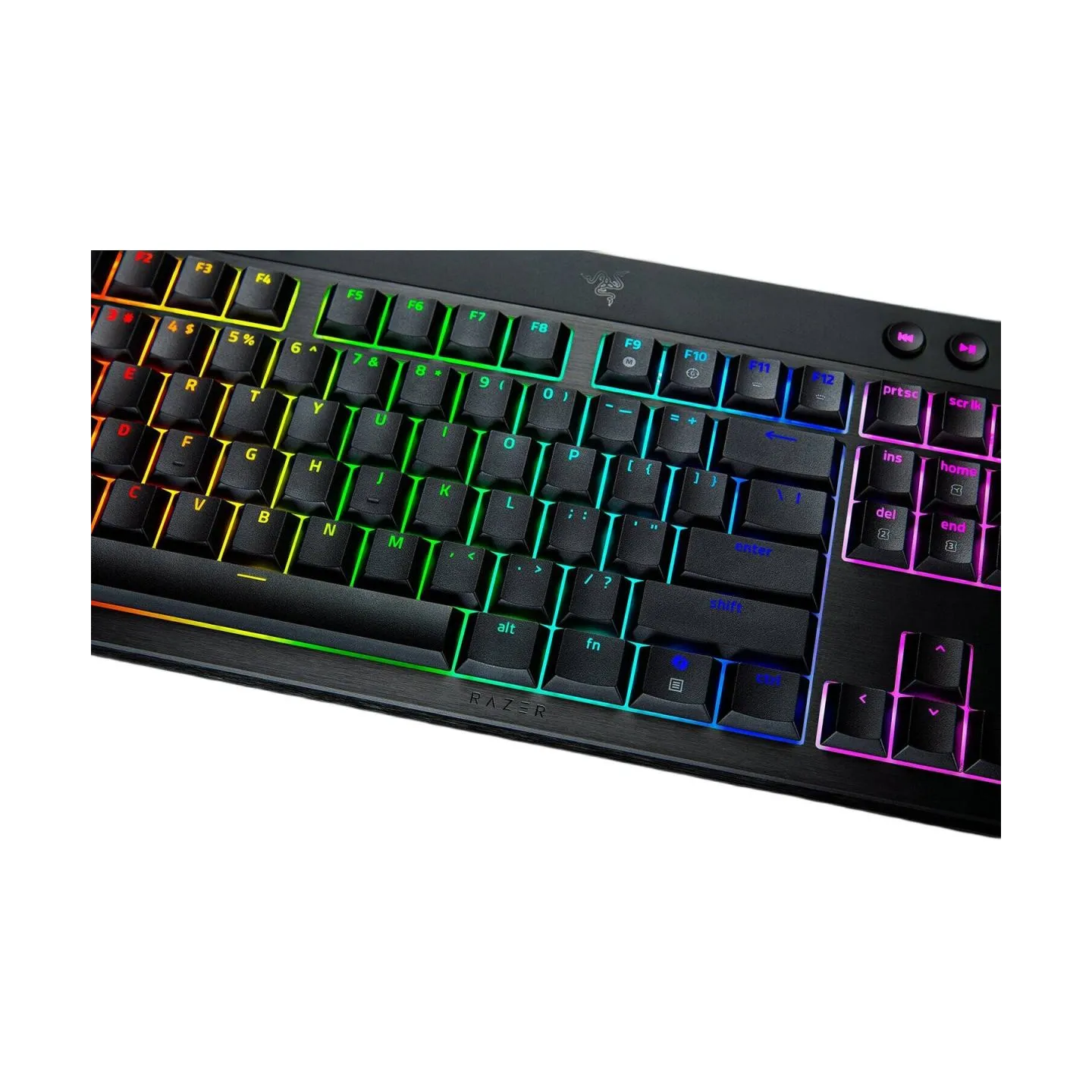 Razer | BlackWidow V4 Low-Profile Tenkeyless HyperSpeed | Keyboard | Wireless | US | Bluetooth | Yellow Switches | Black