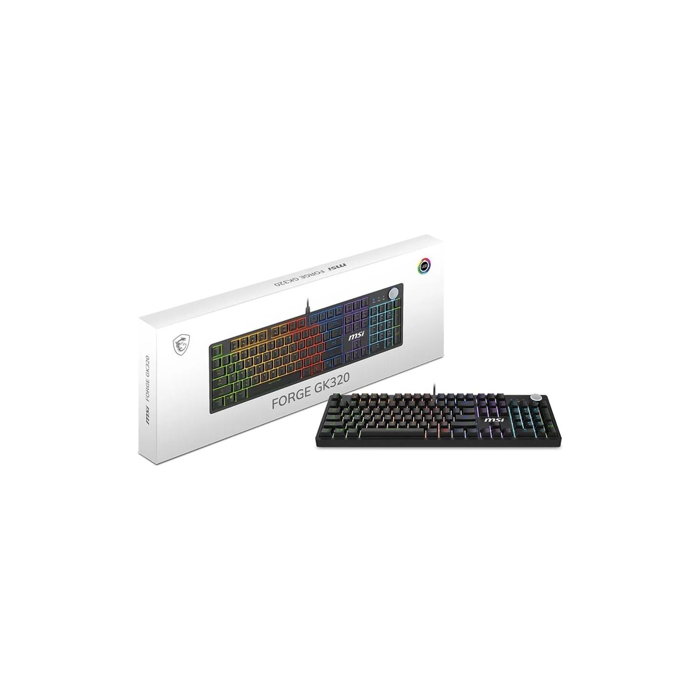 MSI FORGE GK320 RED US | Gaming keyboard | Wired | US | Mechanical RED Switches