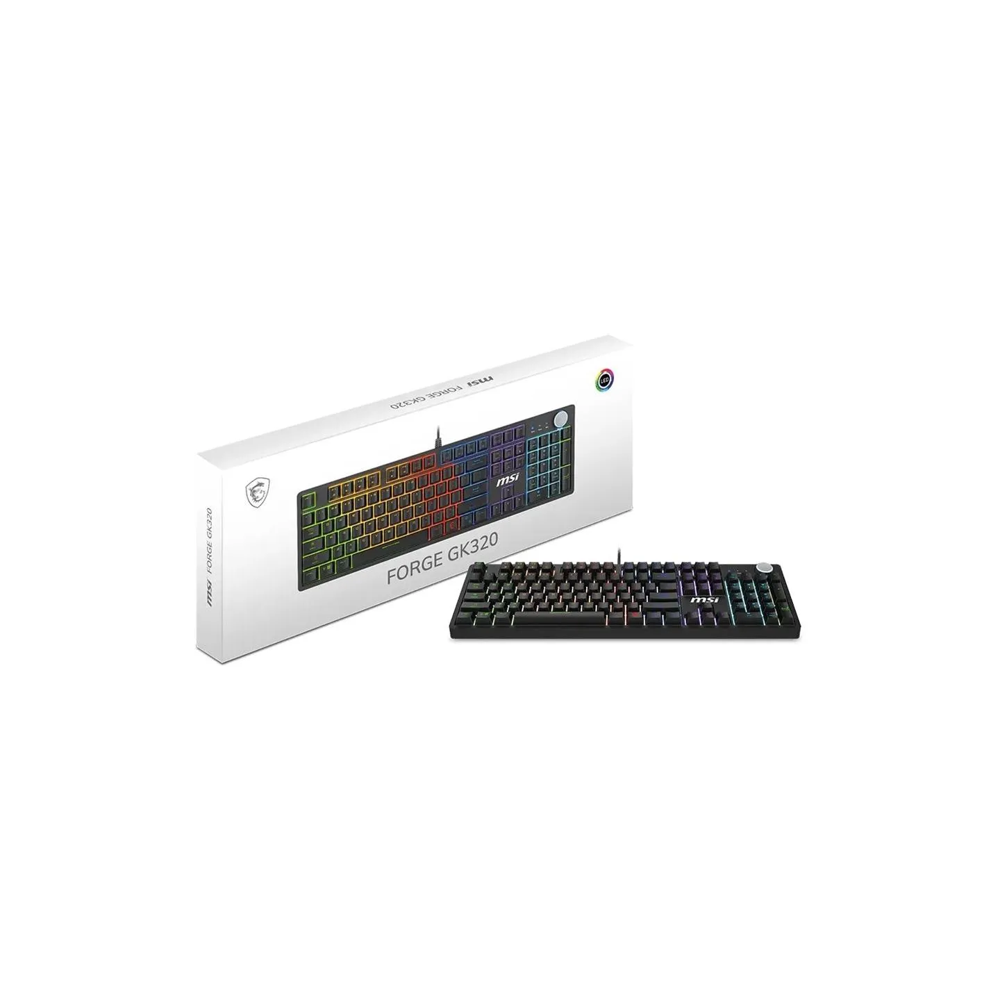 MSI FORGE GK320 RED US | Gaming keyboard | Wired | US | Mechanical RED Switches