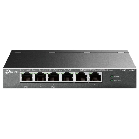 Tp-Link Switch|TP-LINK|TL-SG1006PP|Desktop/pedestal|6x10Base-T / 100Base-TX / 1000Base-T|PoE+ ports 4|TL-SG1006PP