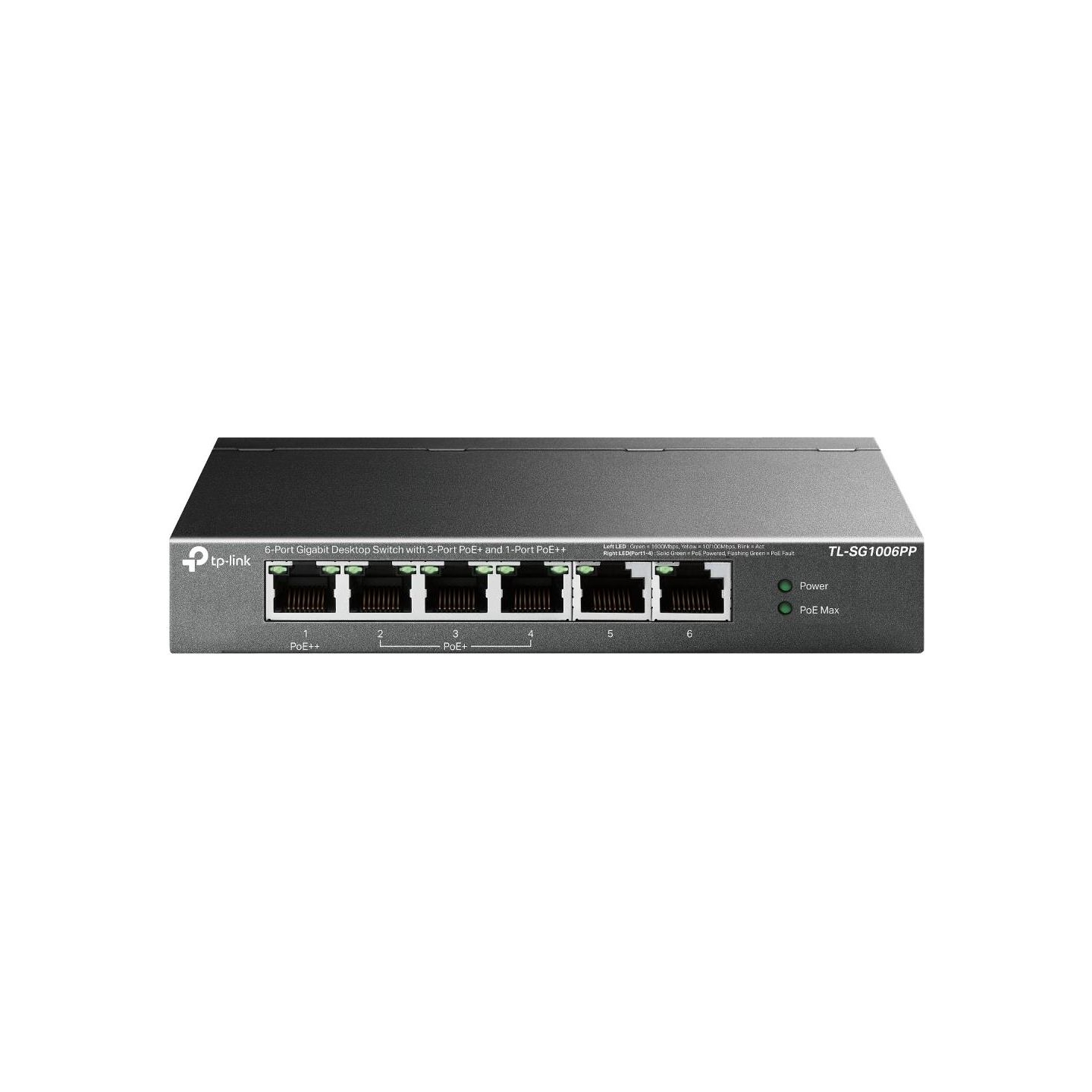 Tp-Link Switch|TP-LINK|TL-SG1006PP|Desktop/pedestal|6x10Base-T / 100Base-TX / 1000Base-T|PoE+ ports 4|TL-SG1006PP