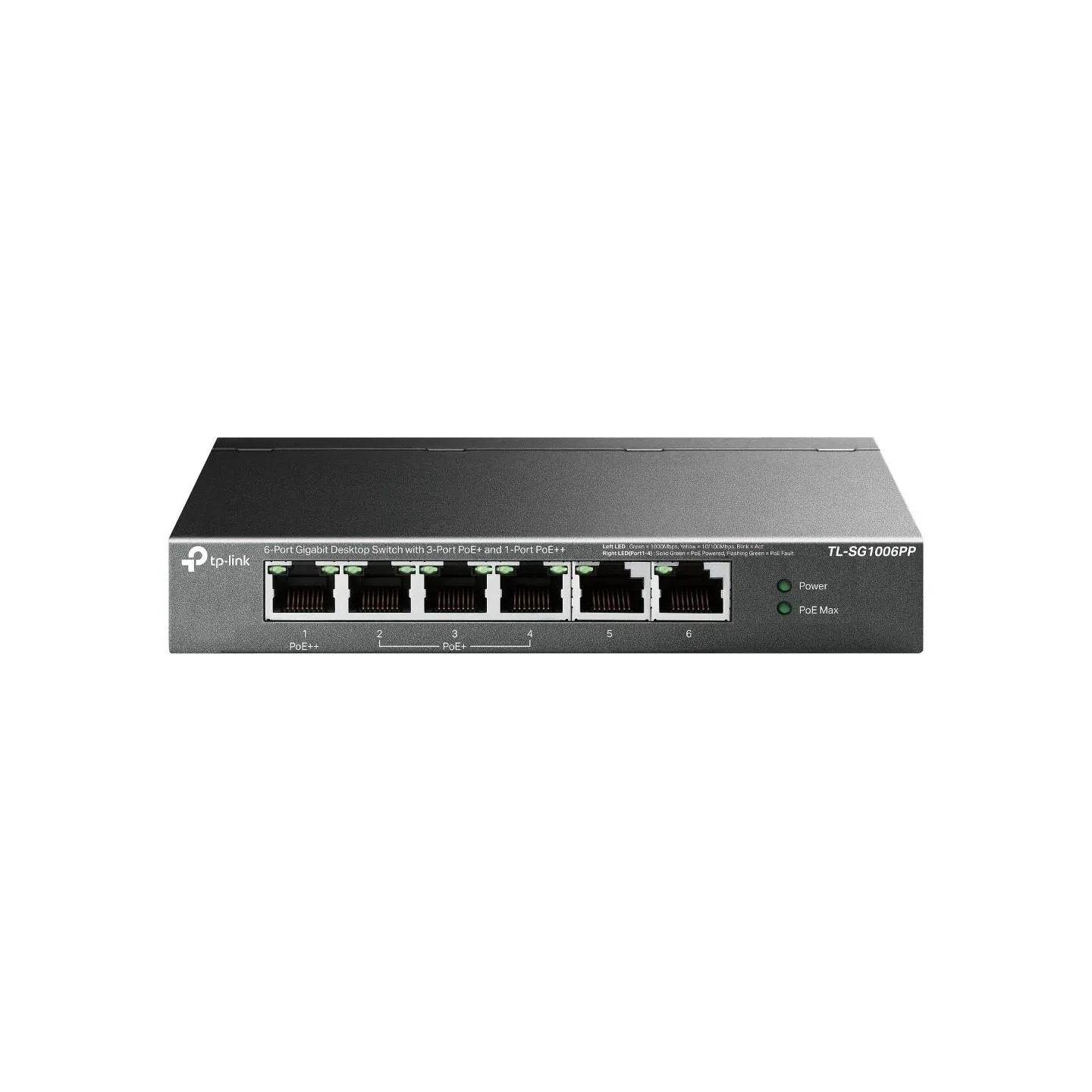 Tp-Link Switch|TP-LINK|TL-SG1006PP|Desktop/pedestal|6x10Base-T / 100Base-TX / 1000Base-T|PoE+ ports 4|TL-SG1006PP