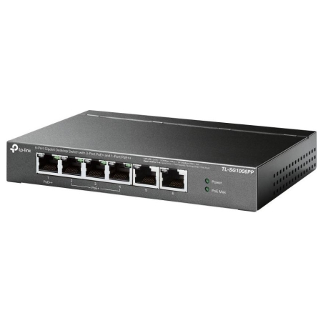 Tp-Link Switch|TP-LINK|TL-SG1006PP|Desktop/pedestal|6x10Base-T / 100Base-TX / 1000Base-T|PoE+ ports 4|TL-SG1006PP