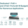 Tp-Link | 6-Port Gigabit Switch with 3-Port PoE+ and 1-Port PoE++ | TL-SG1006PP | Unmanaged | Desktop