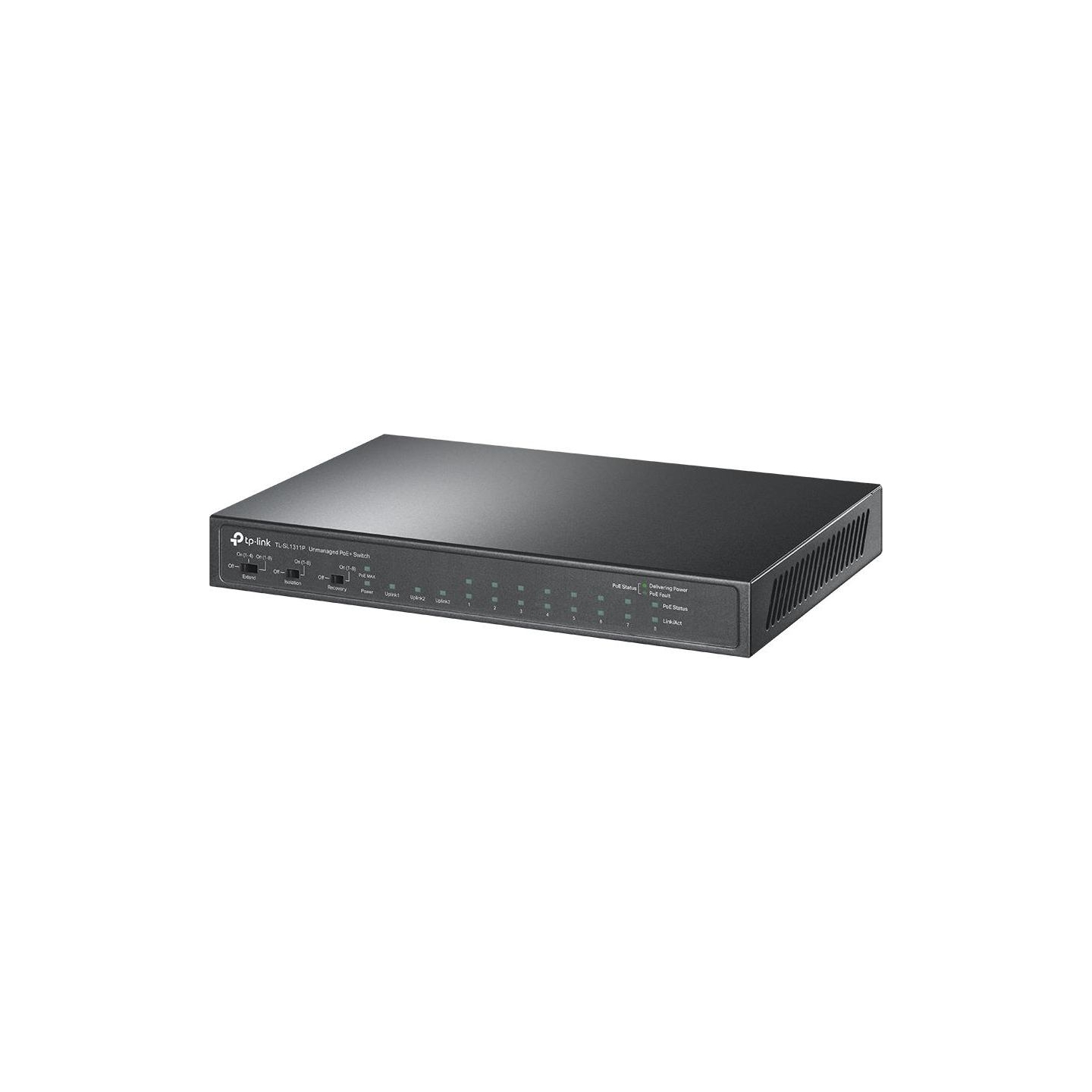 Tp-Link Switch|TP-LINK|Desktop/pedestal|8x10Base-T / 100Base-TX|1xSFP|2xRJ45|PoE+ ports 8|65 Watts|TL-SL1311P