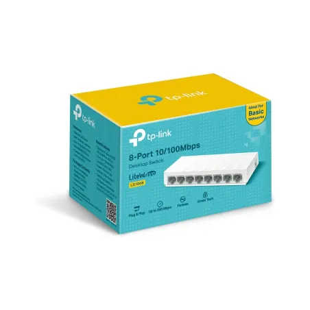 Tp-Link | 8-Port 10/100Mbps Desktop Network Switch | LS1008 | Unmanaged | Desktop | Power supply type External