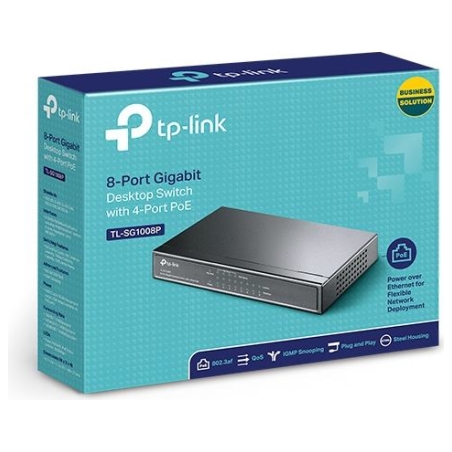 Tp-Link | Switch | TL-SG1008P | Unmanaged | Desktop | Gigabit Ethernet (copper) ports quantity 8 | Power over Ethernet (PoE) por