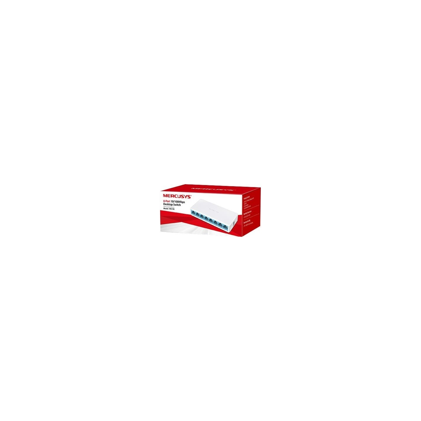 Mercusys | Switch | MS108 | Unmanaged | Desktop | 10/100 Mbps (RJ-45) ports quantity 8 | Power supply type External