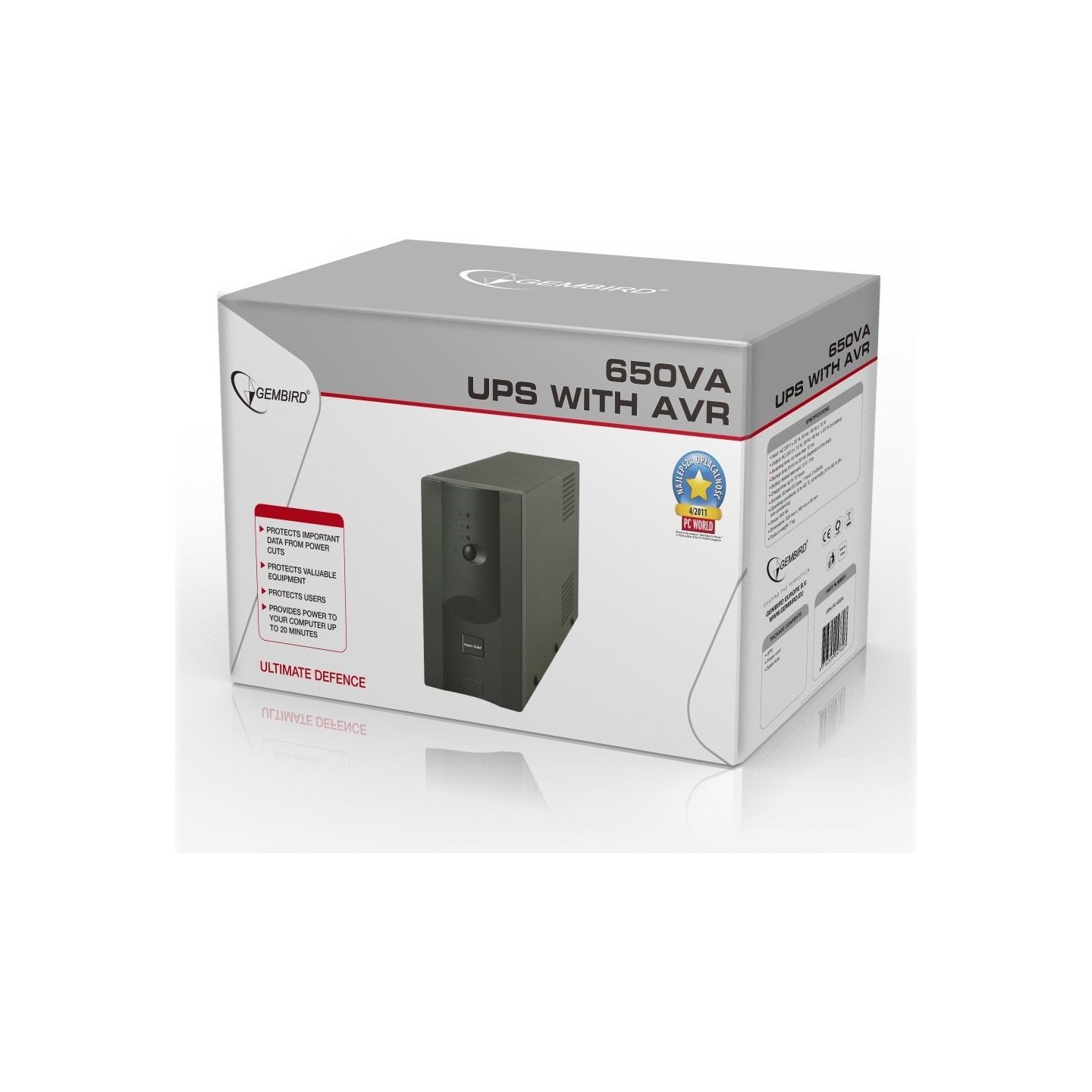 Energenie | UPS UPS-PC-652A with AVR | 650 VA | 220 V | 220 V