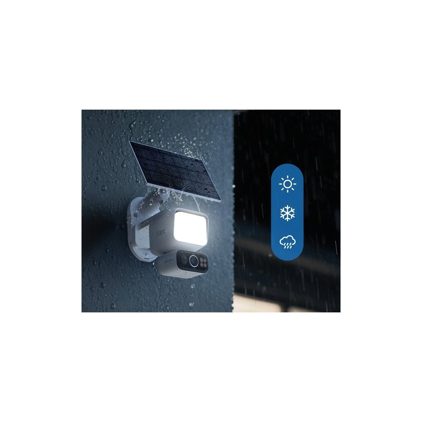 Tp-Link | Tapo C615F KIT | Solar-Powered Floodlight Pan/Tilt Security Camera Kit | 3 MP | F/1.6 | H.264 | MicroSD Card Up to 512