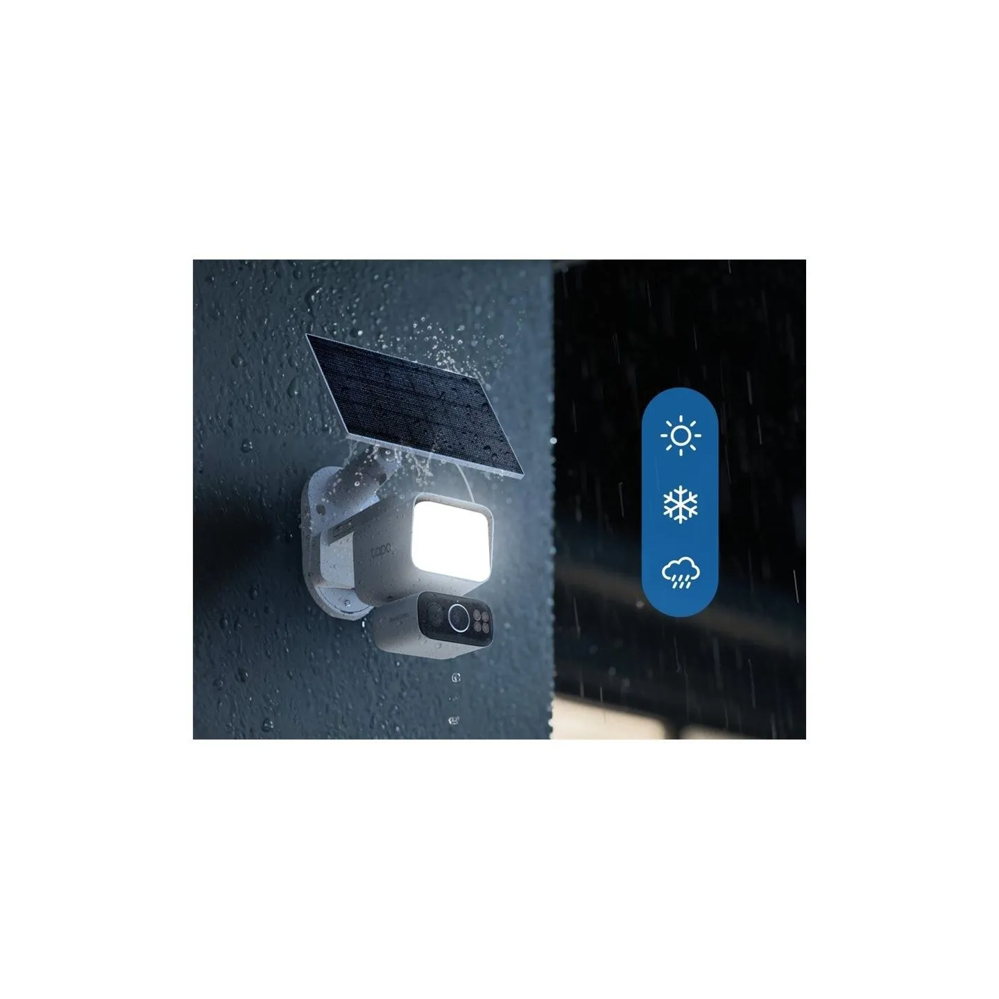 Tp-Link | Tapo C615F KIT | Solar-Powered Floodlight Pan/Tilt Security Camera Kit | 3 MP | F/1.6 | H.264 | MicroSD Card Up to 512
