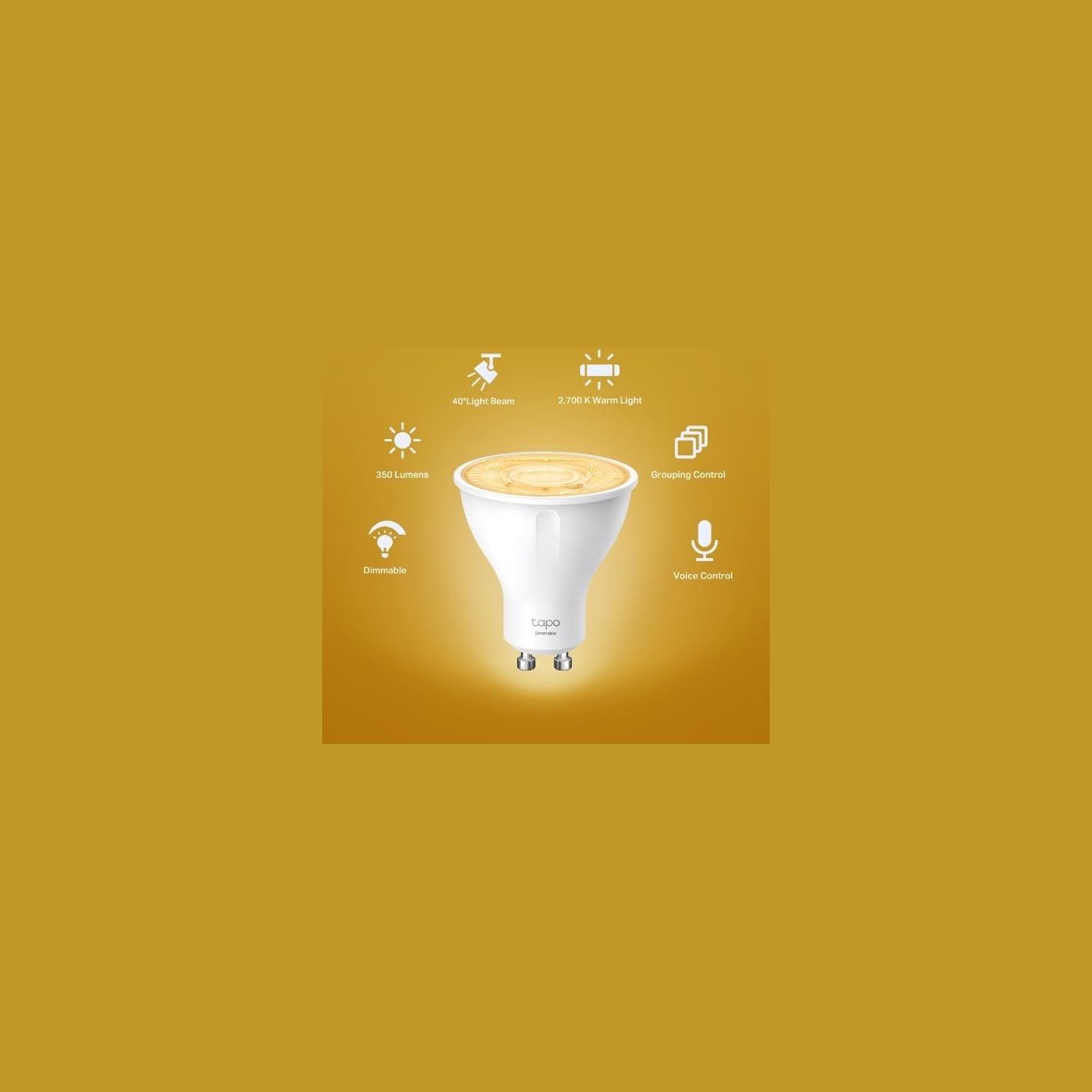 Tp-Link Smart Light Bulb|TP-LINK|Power consumption 2.9 Watts|Luminous flux 350 Lumen|2700 K|Beam angle 40 degrees|TAPOL610