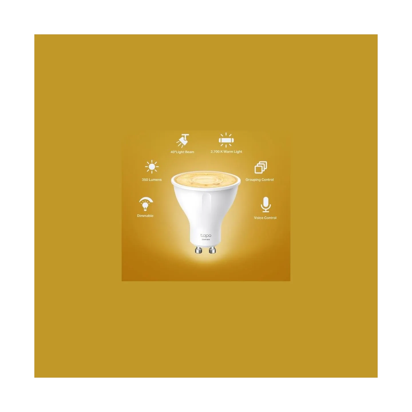 Tp-Link Smart Light Bulb|TP-LINK|Power consumption 2.9 Watts|Luminous flux 350 Lumen|2700 K|Beam angle 40 degrees|TAPOL610