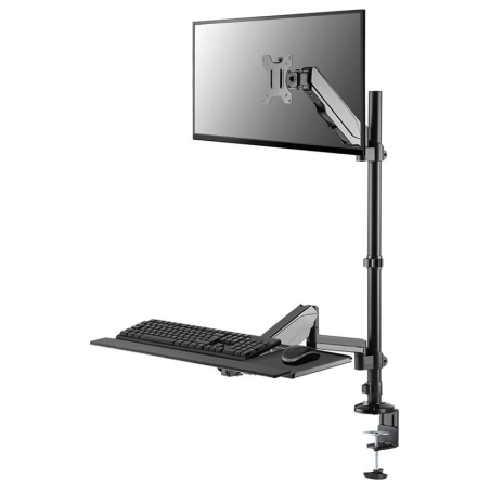 Neomounts DESK MOUNTED SIT-STAND WORKSTATION (SCREEN, KEYBOARD & MOUSE)