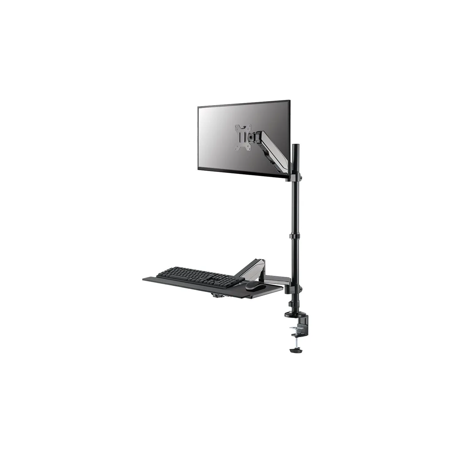Neomounts Desk Mount | DS90-325BL1 Sit-stand workstation desk | Adjustable Height, Rotate, Tilt, Swivel | 17-32 " | Maximum weig