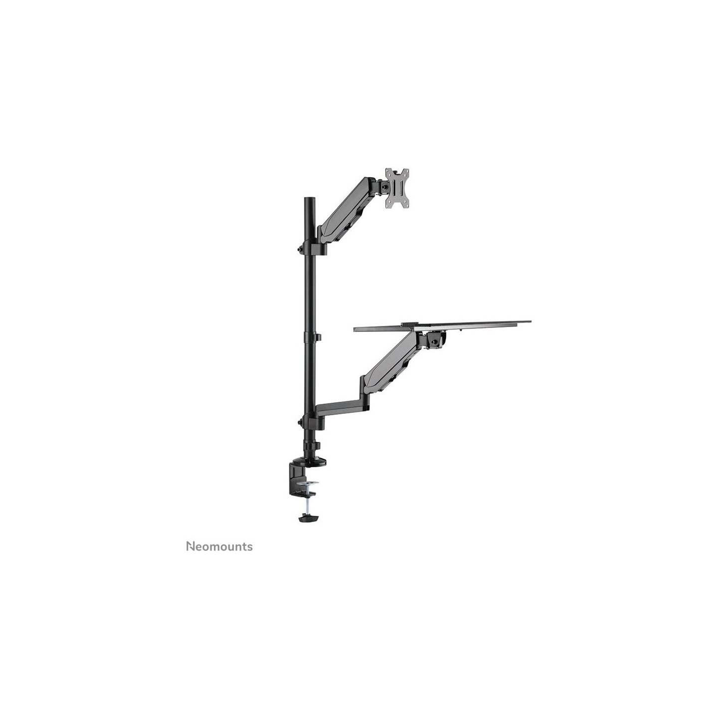 Neomounts DESK MOUNTED SIT-STAND WORKSTATION (SCREEN, KEYBOARD & MOUSE)