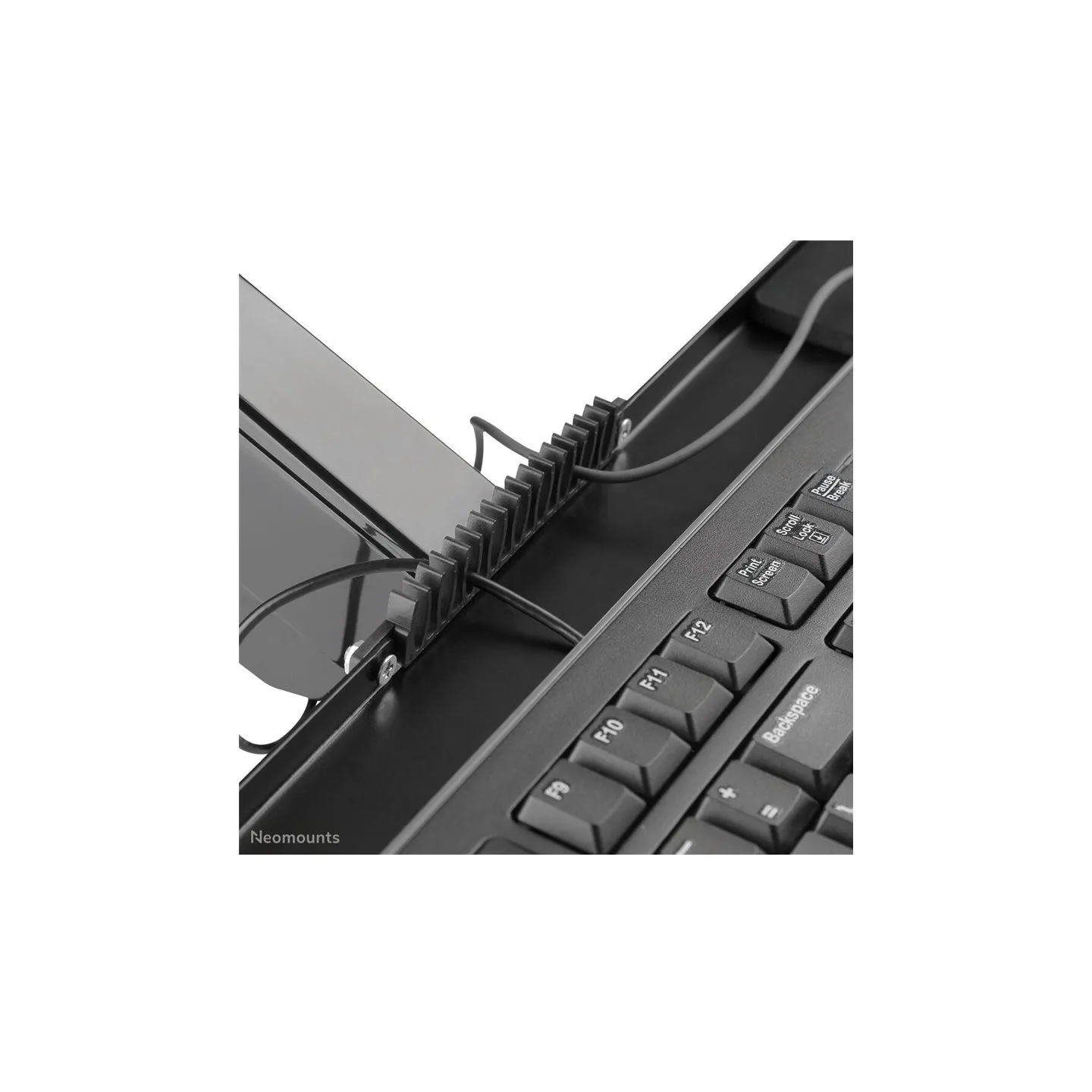 Neomounts Desk Mount | DS90-325BL1 Sit-stand workstation desk | Adjustable Height, Rotate, Tilt, Swivel | 17-32 " | Maximum weig