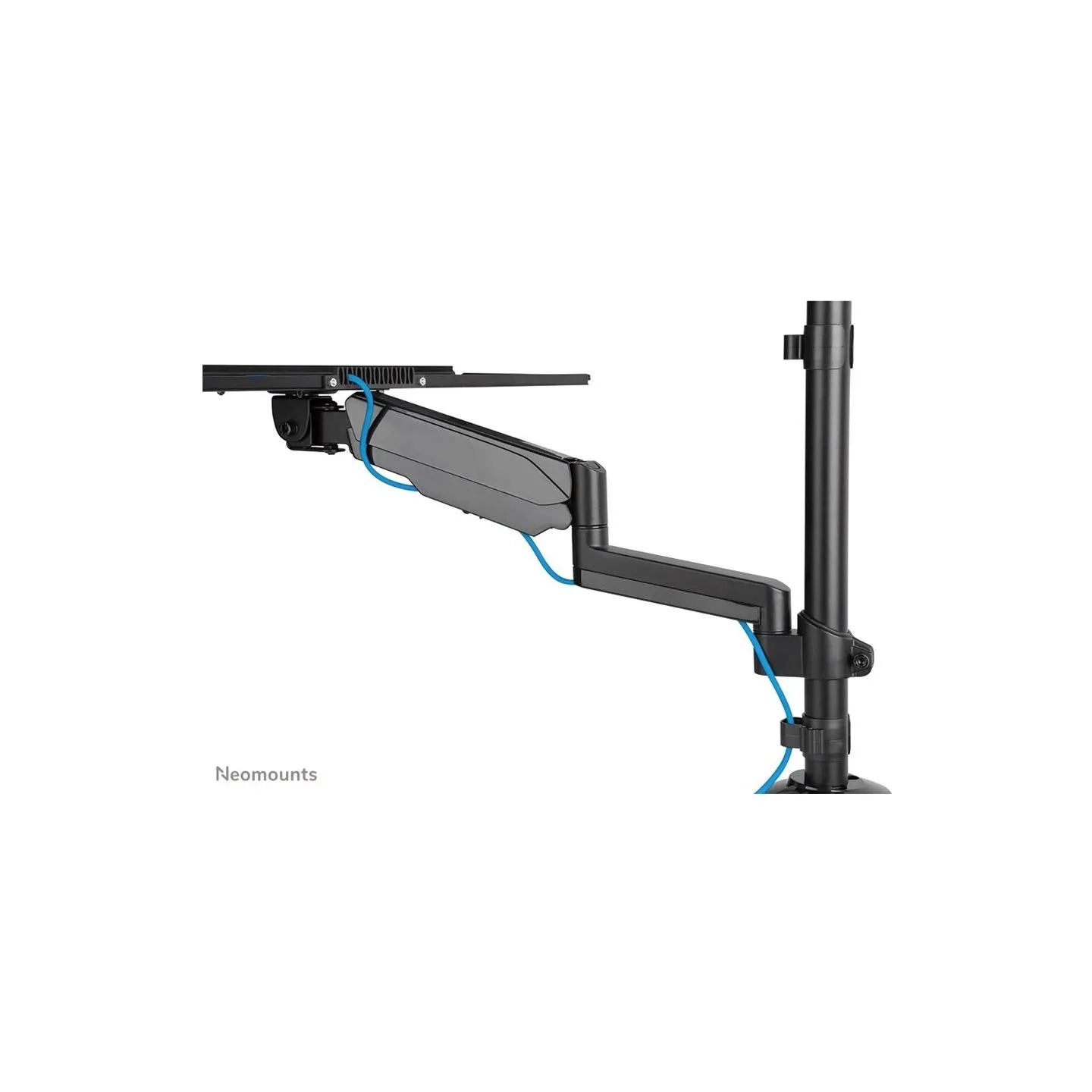 Neomounts Desk Mount | DS90-325BL1 Sit-stand workstation desk | Adjustable Height, Rotate, Tilt, Swivel | 17-32 " | Maximum weig