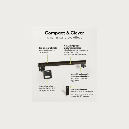 Goobay Wall mount | Ultraslim TV Wall Mount Basic FIXED (XL) | 43-100 " | Black