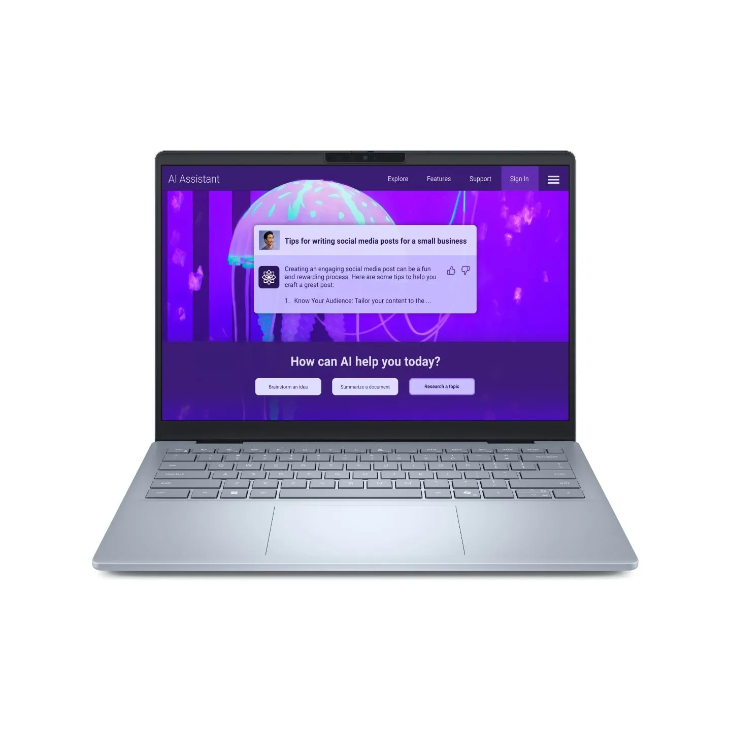 Dell Plus 14 DB14250 | Ice Blue | 14 " | WVA | Touchscreen | 2K | 1920 x 1200 pixels | Intel Core Ultra 7 | 256V | 16 GB | LPDDR