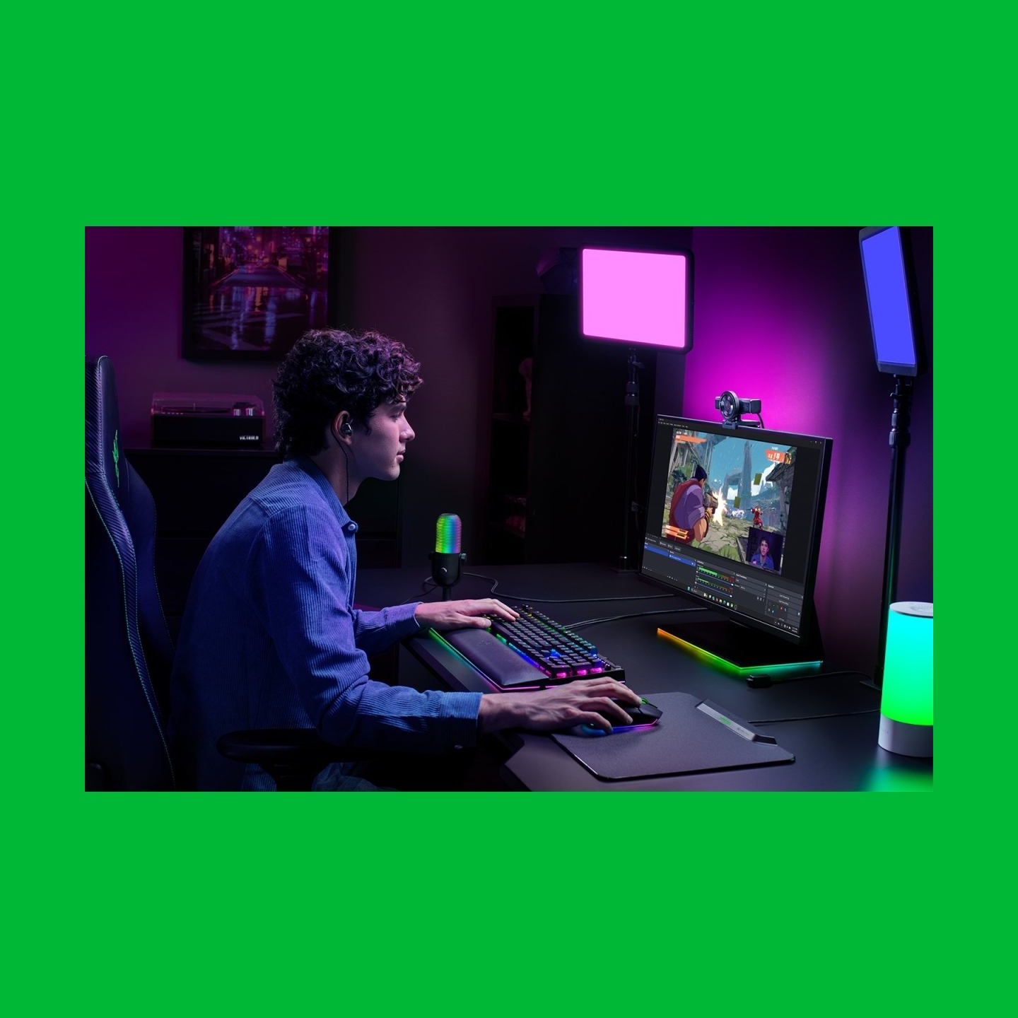 Razer | Webcam | Kiyo V2 | MJPEG up to 4K 30 FPS, 1080p 60 FPS, YUY2 up to 4K 15 FPS, 1080p 60 FPS, NV12 up to 4K 20 FPS, 1080p 
