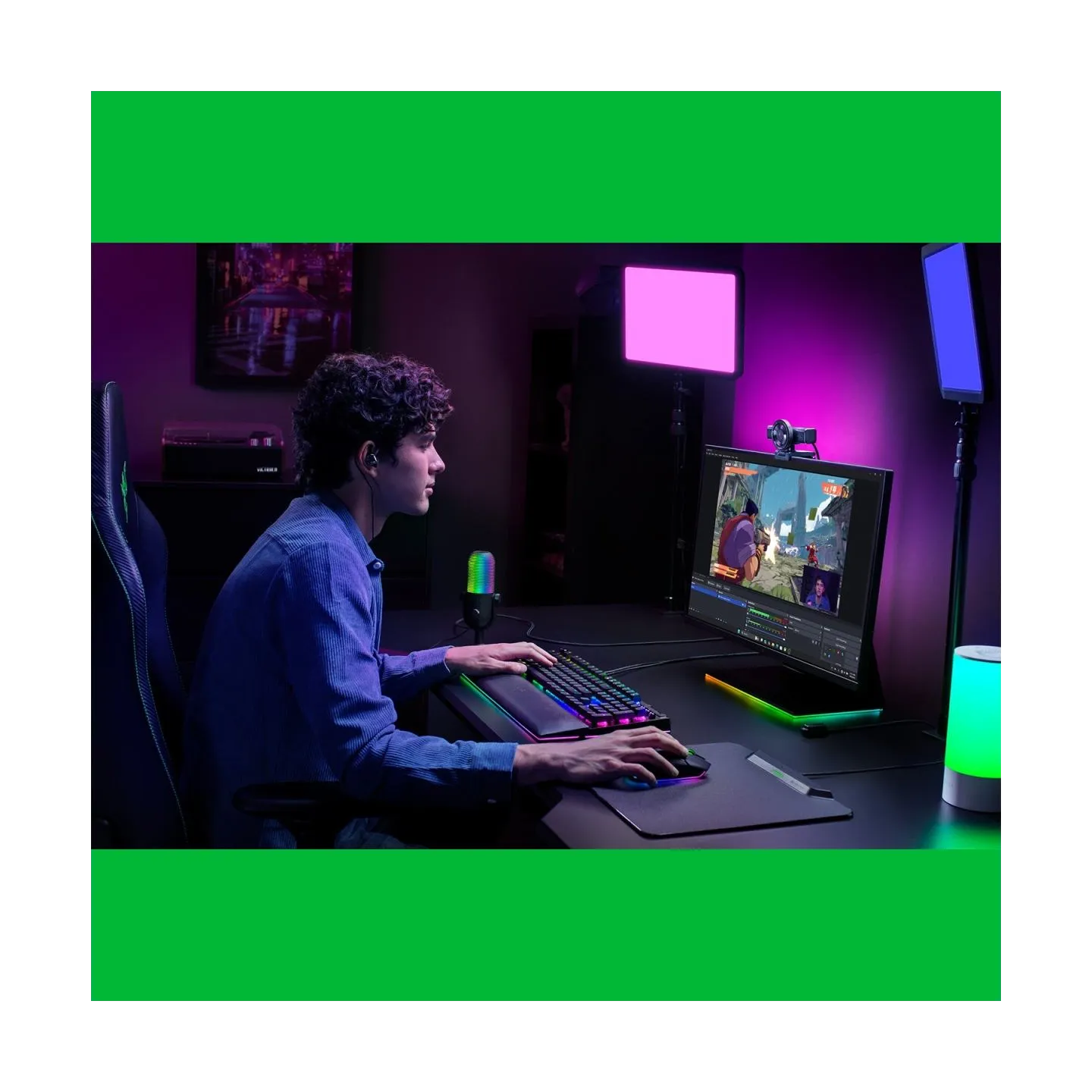 Razer | Webcam | Kiyo V2 | MJPEG up to 4K 30 FPS, 1080p 60 FPS, YUY2 up to 4K 15 FPS, 1080p 60 FPS, NV12 up to 4K 20 FPS, 1080p 
