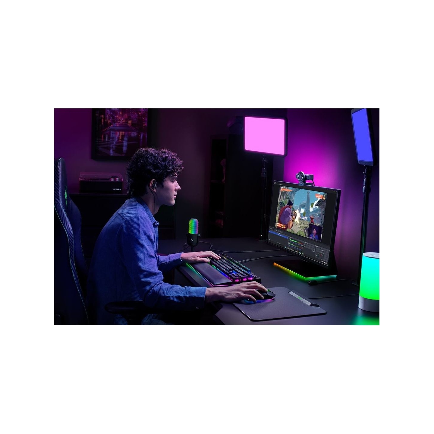 Razer | Webcam | Kiyo V2 | MJPEG up to 4K 30 FPS, 1080p 60 FPS, YUY2 up to 4K 15 FPS, 1080p 60 FPS, NV12 up to 4K 20 FPS, 1080p 