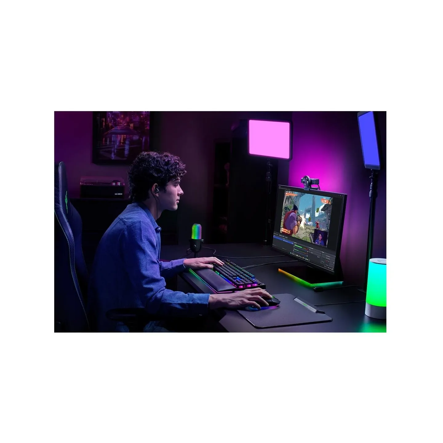 Razer | Webcam | Kiyo V2 | MJPEG up to 4K 30 FPS, 1080p 60 FPS, YUY2 up to 4K 15 FPS, 1080p 60 FPS, NV12 up to 4K 20 FPS, 1080p 